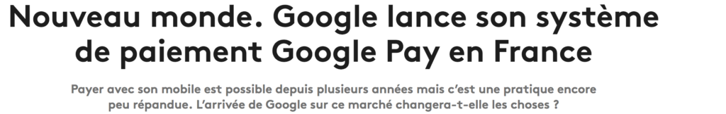 Google pay en France